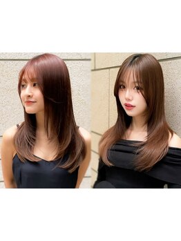 【髪質改善縮毛矯正+カット+1stepトリートメント￥15800】傷みを最小限に抑える施術。前髪縮毛矯正も[銀座]