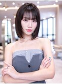 韓国レイヤー顔周りカット透明感カラー髪質改善艶髪シースルー