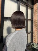 ぱっつんボブ×グレーパールカラー