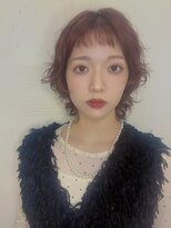 クーエフー(coo et fuu) 冬カラー冬ショート大人かわいい小顔韓国へア艶感ボルドカラー