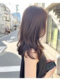エアリーロングレイヤーカットラベンダーアッシュ20代30代40代◎