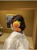 白無垢 披露宴入場のヘアセット