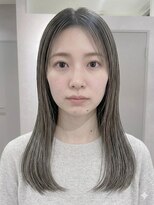 ピークス 渋谷店(Peaks) グレージュ/顔周りレイヤーボブ/韓国巻き/結べるレイヤーカット