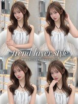 アプリ 大宮西口(appri) 韓国風くびれロングレイヤー×艶チョコブラウン/大宮