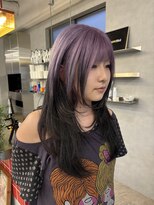 クペウイビ 心斎橋(cope'u yive)&nbsp;シルバーパープル/ルーツカラー/レイヤーカット