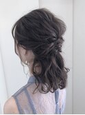 ゆるふわハーフアップ/ハーフアップ/結婚式/二次会