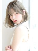 【Rose/茨木】パールベージュ＿グレージュ＿切りっぱなしボブ