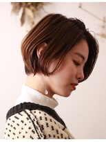 クリップス ヘアーサロン(Clips Hair salon) ショートボブ×ブラウンカラー