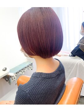 アン ヘア デザイン(un hair design) 【  un  】ボブ×ピンク×イルミナカラー