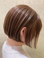 アース 上本町店(HAIR&MAKE EARTH)&nbsp;20代30代40代前下がりストレート大人ボブリップライン