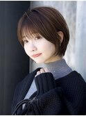 前髪あり小顔ショートボブ20代30代40代【AIN.表参道】川原大地