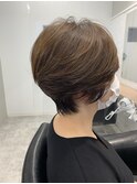 大人スタイル/30代40代50代/長めショート/くびれショート
