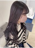 艶髪 ラベンダー 紫カラー ケアブリーチ 韓国 暗めカラー