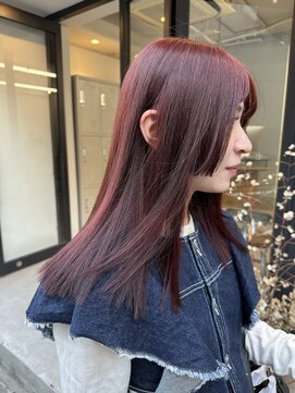 フラム 渋谷(flamme) ブリーチなしのレッドカラー*