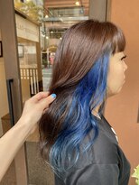 ココカラヘアー ニコ(cococara hair nico) イヤリングカラー/インナーカラー/ブルーインナー/韓国風