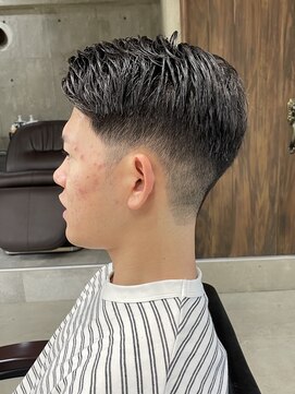 フイ 自由が丘(men's salon Hui) メンズ/アップバング/ツーブロックマッシュ/束感ショート波巻き
