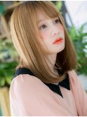 3Dカラー斜めバングナチュラル透け感ミディc5大宮10代20代30代