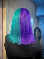 インク 渋谷(INK.)&nbsp;ターコイズ×パープル　ツートーンカラー