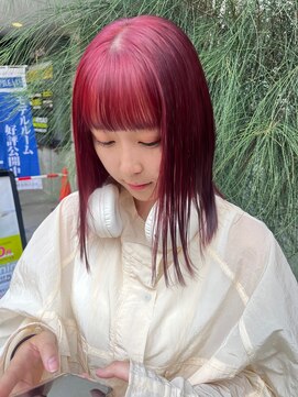 ゼスト 八王子店(ZEST) ブリーチなしダブルカラー/ボルドーカラー【佐々木麻衣】