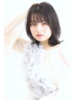 ヘアリゾート ラグーン(hair+resort lagoon) くびれボブセミディ☆シアーカラーグレージュ/10代20代30代