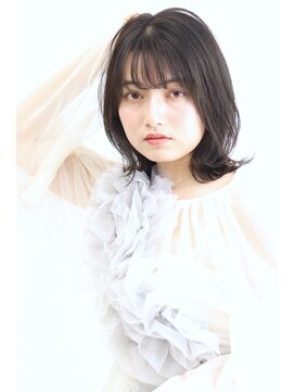 ヘアリゾート ラグーン(hair+resort lagoon) くびれボブセミディ☆シアーカラーグレージュ/10代20代30代
