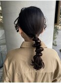 タイト編みおろしヘア◎