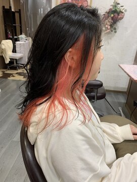 グラムアッシュ(GLAM ASH) ペールピンクインナーカラー/ラフスタイル