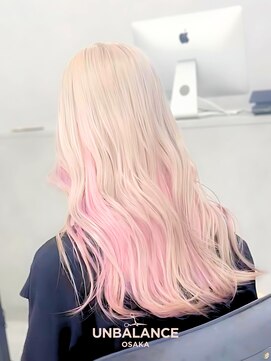 アンバランスオオサカ(UNBALANCE OSAKA) ★ホワイトカラー/ホワイトピンク/インナーカラー【YUURI】