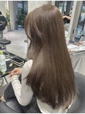 ツヤ髪グレージュカラー×ロングレイヤーカット【CHICA】
