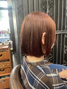 アリ 葛西店(ALi) レッドブラウン×ボブ|葛西髪質改善|葛西縮毛矯正|葛西