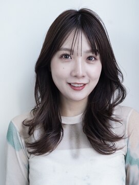 ケーツー エソラ池袋店(K-two) 外はね×くびれ×ミディ*セミロングヘア*白髪染め*30代40代50代