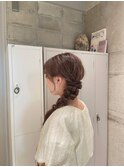 飾りなしでもかわいい!サイド編みおろしアレンジ