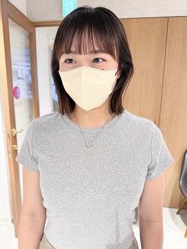 ラミエ バイ メルト 吉祥寺(lamie by melt) "久保田"くびれ大人っぽめボブ薄めバング顔まわりカット