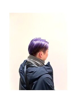 ノーブル 白金台店(Noble by PROGRESS) ☆ネイビーパープルセンターパートメンズハイトーンカラー☆