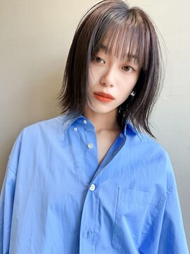 ミンクス 青山店(MINX) 【MINX】くびれヘア+くすみベージュハイライトカラー_表参道