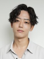 ログ(LOG)&nbsp;波巻きパーマ メンズパーマ 黒髪 大人 ビジネスマン 高松