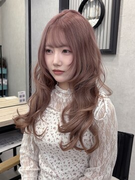 ロウル 渋谷(LOWRL) ピンクミルクティー/フェミニンロング/似合わせカット/渋谷