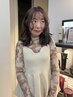 【透け感カラー】顔まわりカット+カラー+ オージュア4step Tr ¥11,500