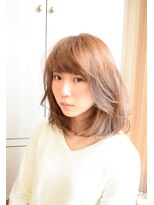 ベニヤボンドストリート(Beniya BOND STREET) 大人ガーリー×キャメルベージュ×鎖骨ミディアム