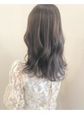 アッシュグレー_マロンベージュ Aラインボブ かきあげ