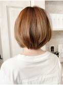 福山市 人気　丸みショートボブ、丸みショートならCaary