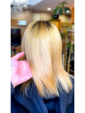 ヘアーメイク ダンス(hair make DANCE) ブリーチ毛に縮毛矯正！山陰唯一の「エアーストレート」