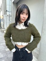 小顔顔まわりレイヤーロングくびれウルフ