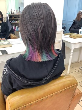 シャルティア(SHALLTIA) インナーユニコーン【山口市派手髪】【山口市ブリーチカラー】