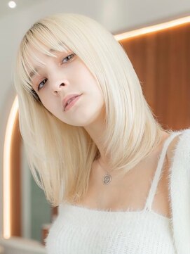 オースティン 調布アミックス(AUSTIN) 大人かわいい前髪セシルカットココアブラウンフリンジウェーブ