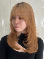 アンダーバーホワイトモデ 河内長野(_WHITE mode)&nbsp;ハイライトカラーミルクティーベージュレイヤーカット