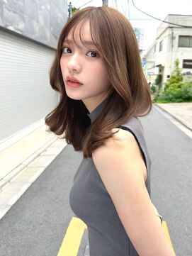 ミラリー トウキョウ(Mirareee Tokyo) 20代30代40代◎前髪パーマグレーベージュレイヤーロング黒髪