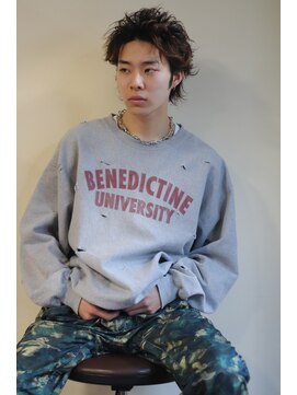 ブークル(boucle) スパイキーショートパーマ アップバングショート