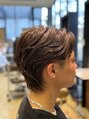 ブッシュ 水広店(BUSH) 襟足ありのセンターパー綺麗に毛流れと襟足が締まるようにカット