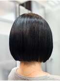 10代20代30代40代　ミニボブ　エアーストレート（縮毛矯正）